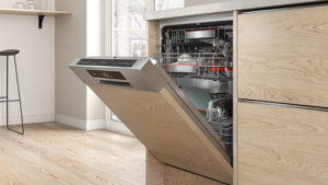 An installed dishwasher